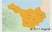 Political 3D Map of Jimenez, lighten