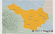 Political 3D Map of Jimenez, lighten, semi-desaturated