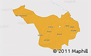 Political 3D Map of Jimenez, single color outside