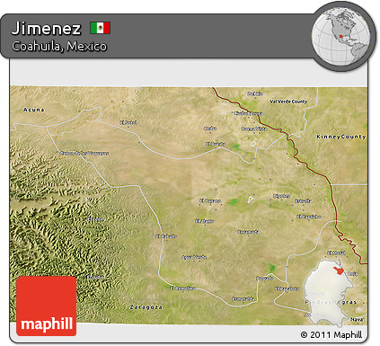 Satellite 3D Map of Jimenez