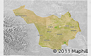 Satellite 3D Map of Jimenez, lighten, desaturated