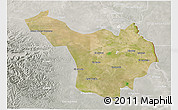 Satellite 3D Map of Jimenez, lighten, semi-desaturated