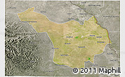 Satellite 3D Map of Jimenez, semi-desaturated