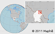 Gray Location Map of Jimenez, highlighted parent region, hill shading