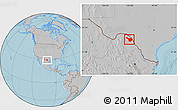 Gray Location Map of Jimenez, hill shading