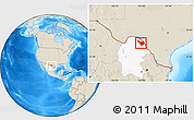 Shaded Relief Location Map of Jimenez, highlighted parent region