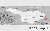 Gray Panoramic Map of Jimenez