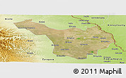 Satellite Panoramic Map of Jimenez, physical outside