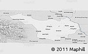 Silver Style Panoramic Map of Jimenez