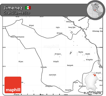 Blank Simple Map of Jimenez