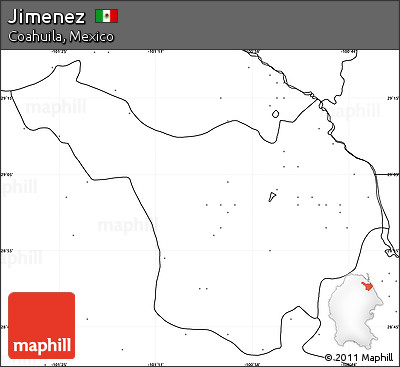 Blank Simple Map of Jimenez, no labels