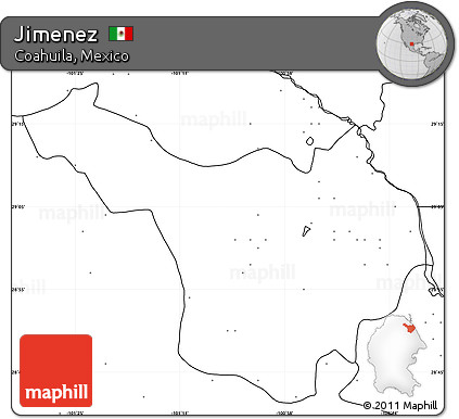 Blank Simple Map of Jimenez, no labels