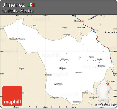 Classic Style Simple Map of Jimenez