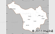 Gray Simple Map of Jimenez, cropped outside