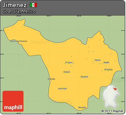 Savanna Style Simple Map of Jimenez, cropped outside