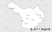 Silver Style Simple Map of Jimenez, cropped outside