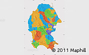 Political Map of Coahuila, cropped outside