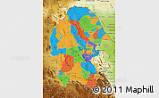 Political Map of Coahuila, physical outside