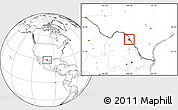 Blank Location Map of Piedras Negras