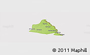 Physical Panoramic Map of Piedras Negras, cropped outside