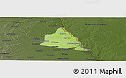 Physical Panoramic Map of Piedras Negras, darken