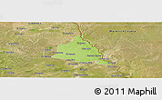 Physical Panoramic Map of Piedras Negras, satellite outside