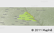 Physical Panoramic Map of Piedras Negras, semi-desaturated