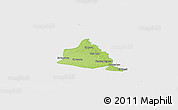 Physical Panoramic Map of Piedras Negras, single color outside