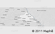 Silver Style Panoramic Map of Piedras Negras