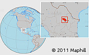 Gray Location Map of Ramos Arizpe