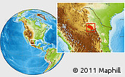 Physical Location Map of Ramos Arizpe