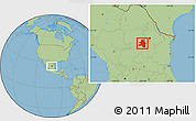 Savanna Style Location Map of Saltillo