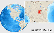 Shaded Relief Location Map of Saltillo
