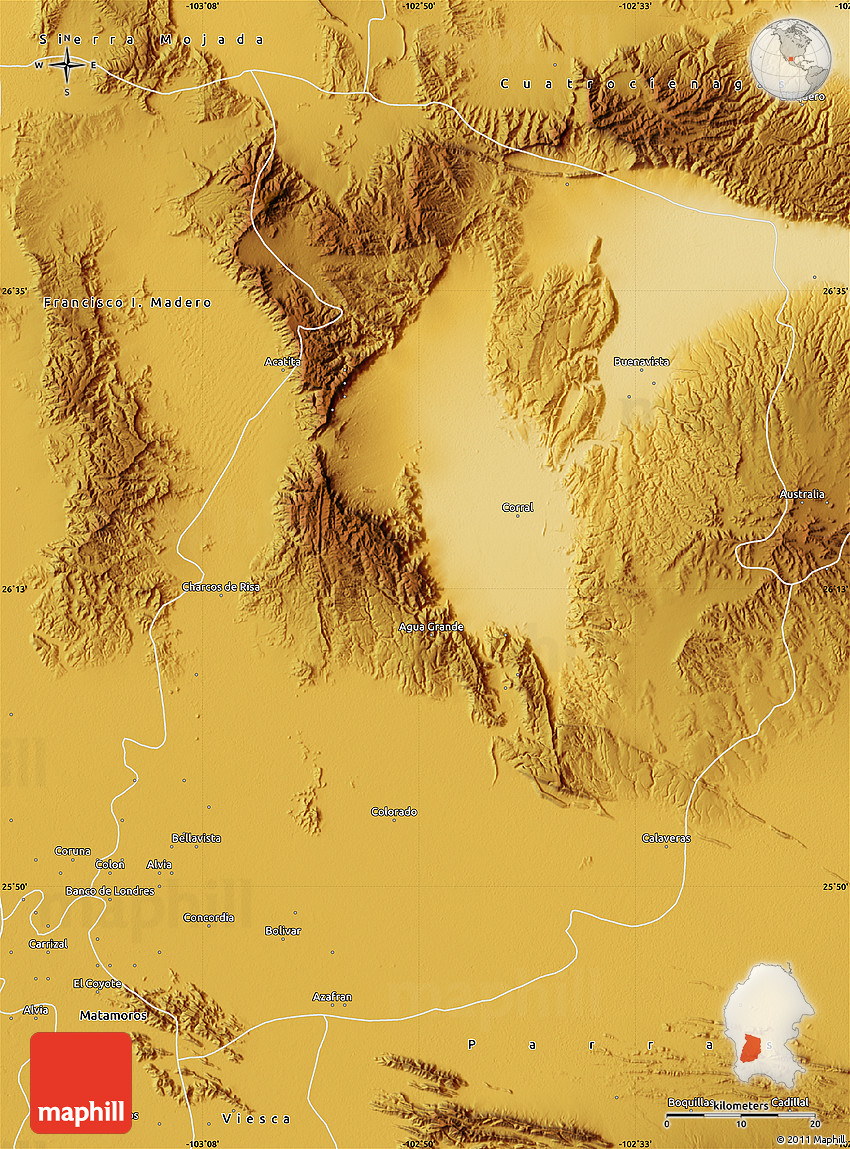 Physical Map of San Pedro Physical Map of San Pedro