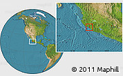 Satellite Location Map of Armeria