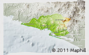 Physical 3D Map of Manzanillo, lighten, semi-desaturated