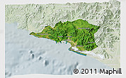 Satellite 3D Map of Manzanillo, lighten