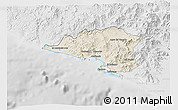 Shaded Relief 3D Map of Manzanillo, lighten, desaturated