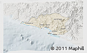 Shaded Relief 3D Map of Manzanillo, lighten, semi-desaturated
