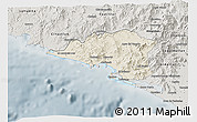 Shaded Relief 3D Map of Manzanillo, semi-desaturated