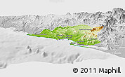 Physical Panoramic Map of Manzanillo, lighten, desaturated
