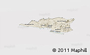 Shaded Relief Panoramic Map of Manzanillo, cropped outside