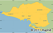 Savanna Style Simple Map of Manzanillo, single color outside