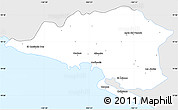 Silver Style Simple Map of Manzanillo, single color outside