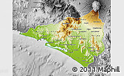 Physical Map of Colima, desaturated