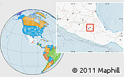 Political Location Map of Milpa Alta, highlighted country