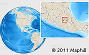 Shaded Relief Location Map of Milpa Alta