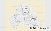 Classic Style 3D Map of Canatlan, single color outside
