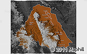 Physical 3D Map of Canatlan, darken, desaturated