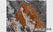 Physical 3D Map of Canatlan, desaturated